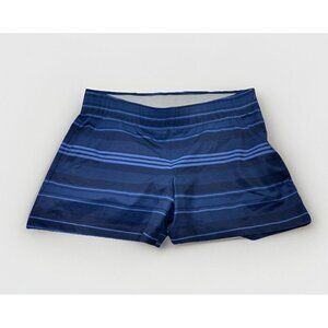 Under Armour Womens Golf Shorts BLUE STRIPE 12 Fitted Heat Gear